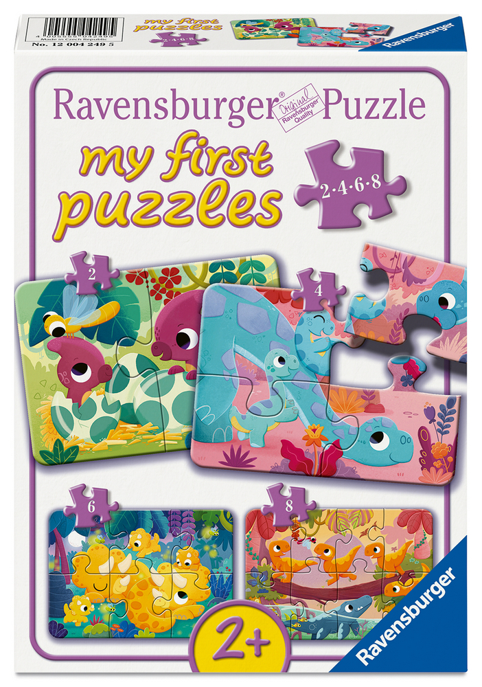 Ravensburger Puslespil - Glade dinosaurer, 4 i 1, 2 brikker