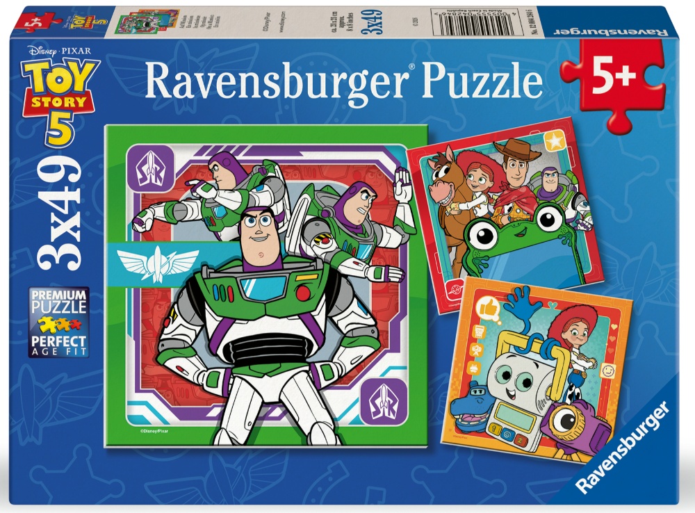 Ravensburger Puslespil - Disney: Toy Story 5, 3x49 brikker