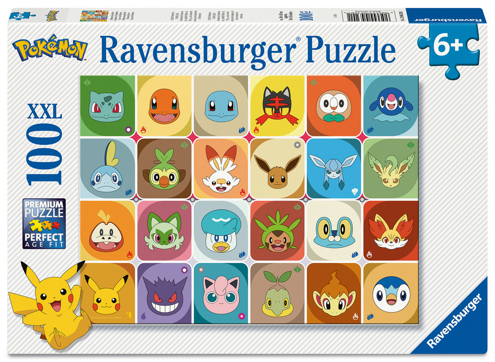 Ravensburger Puslespil - Pokemon: Venner i ramme, 100 brikker