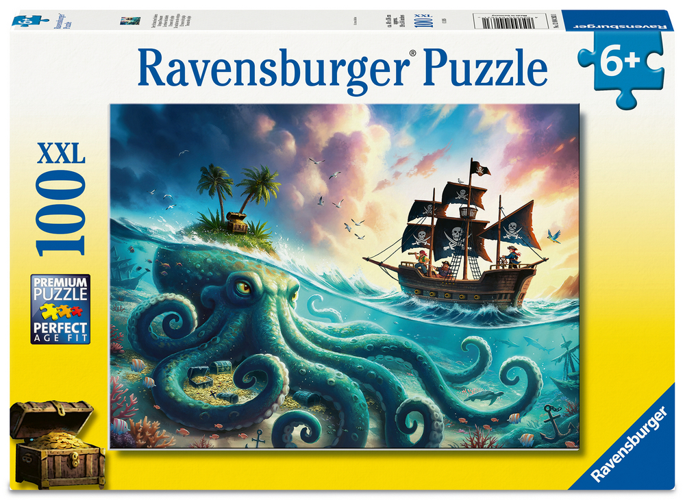 Ravensburger Puslespil - Sørøverskatten, 100 brikker
