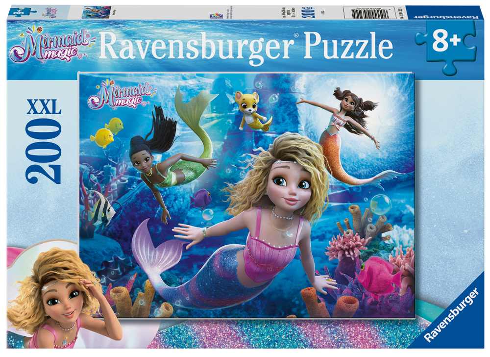Ravensburger Puslespil - Mermaid Magic, 200 brikker