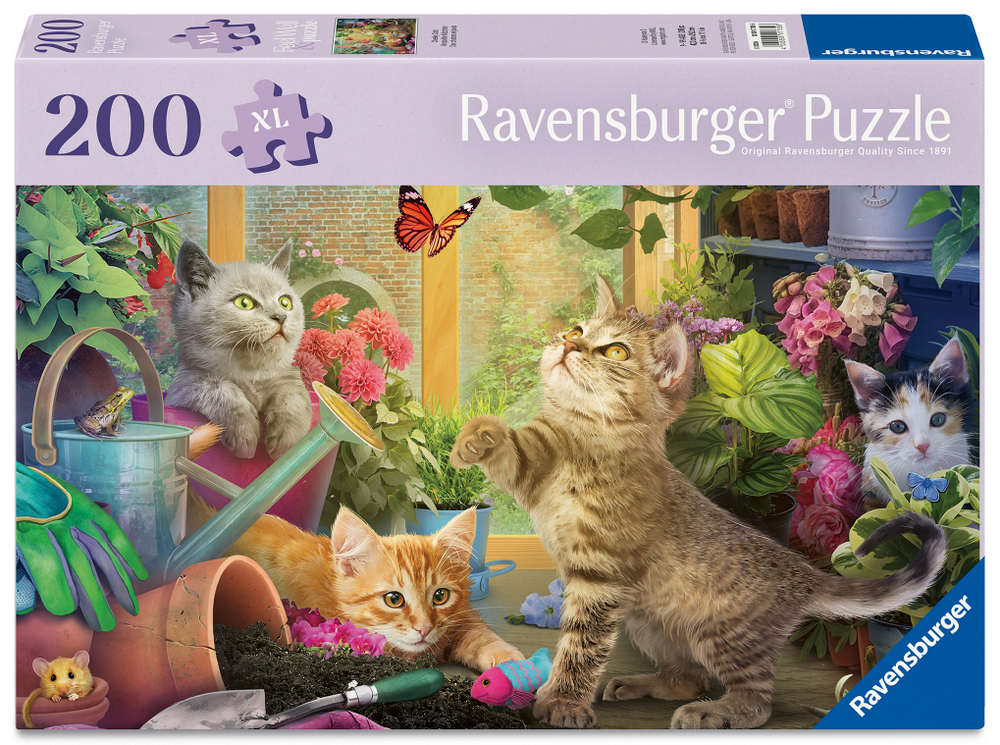 Ravensburger Puslespil - Blomster og poter, 200 brikker