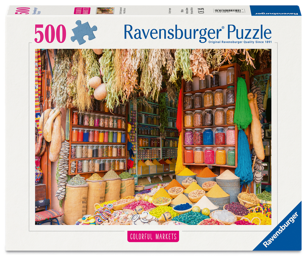 Ravensburger Puslespil - Marokko: Farverig basar, 500 brikker
