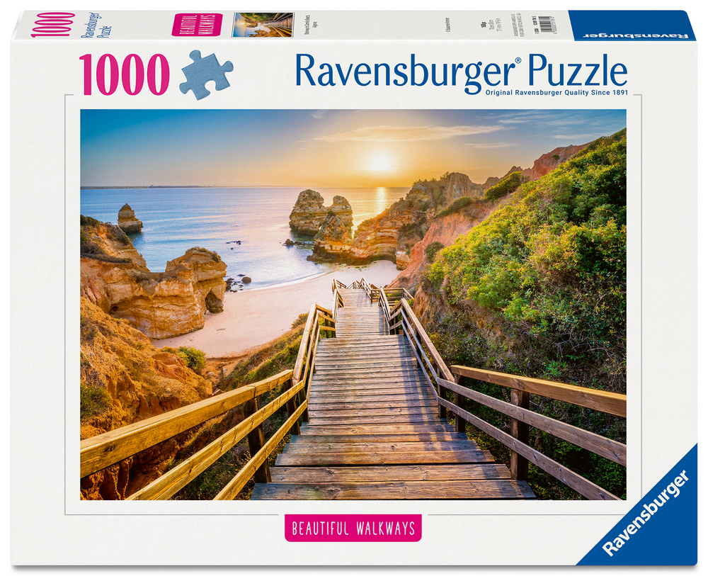 Trappe mod solnedgangen, Algarve, 1000 brikker