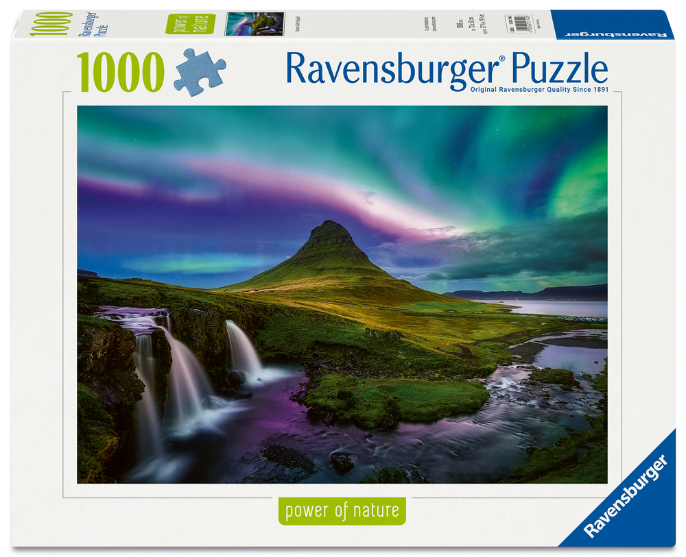Nordlys over Kirkjufell, Island, 1000 brikker