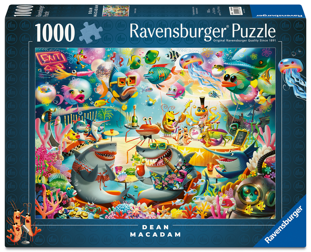 Ravensburger Puslespil - MacAdam: Fest hos hajerne, 1000 brikker
