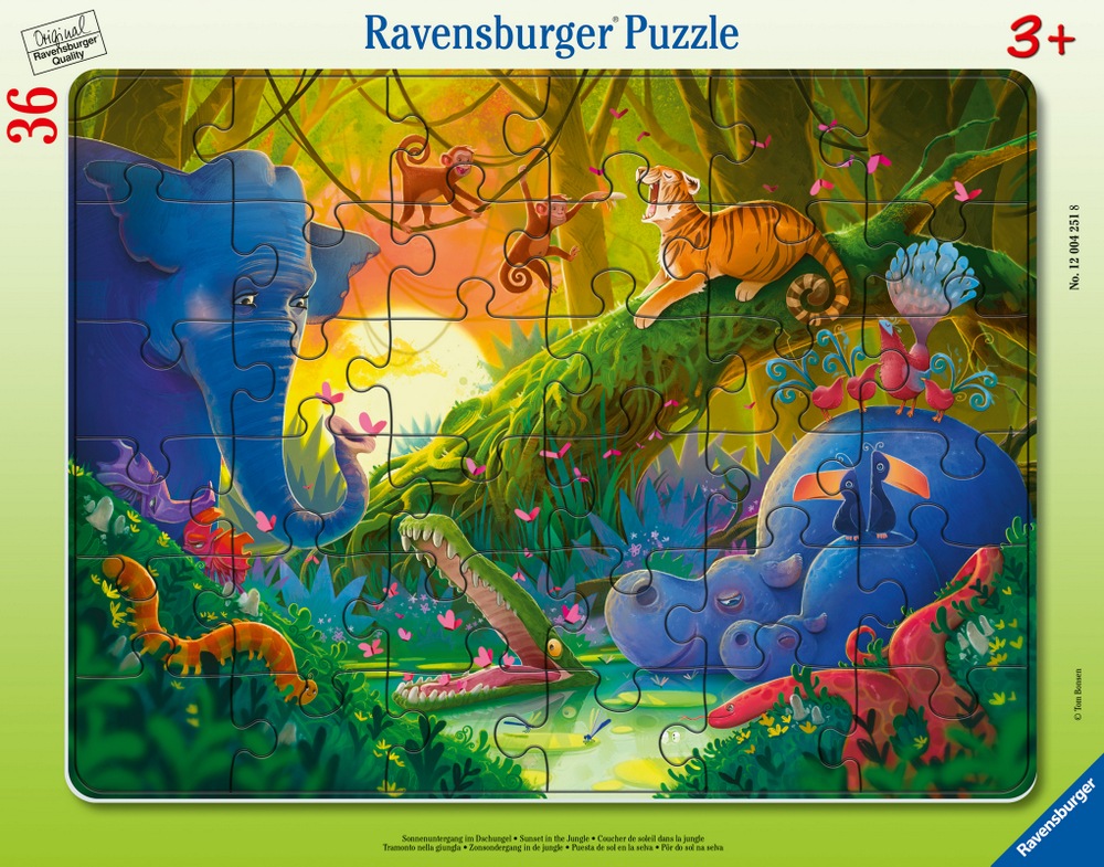 Ravensburger Puslespil - Aften junglen - Rammepuslespil, 36 brikker