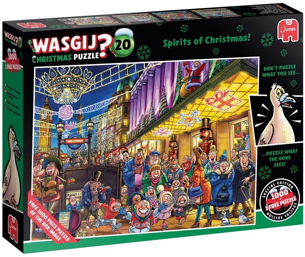 Wasgij Puslespil - Christmas 20: Julestemning, 2x1000 brikker