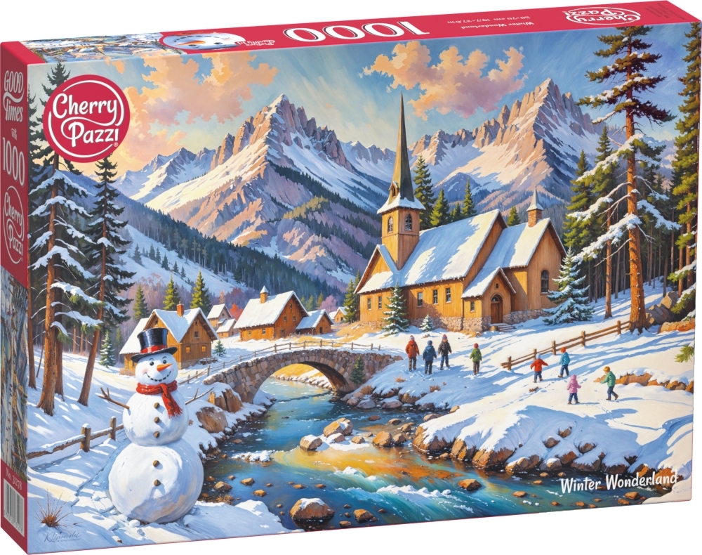 Vinter i bjerglandsbyen, 1000 brikker