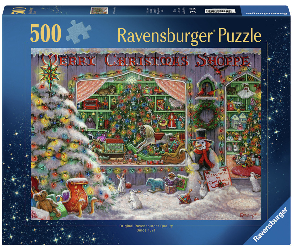 Ravensburger Puslespil - Kruskamp: Julebutikken, 500 brikker