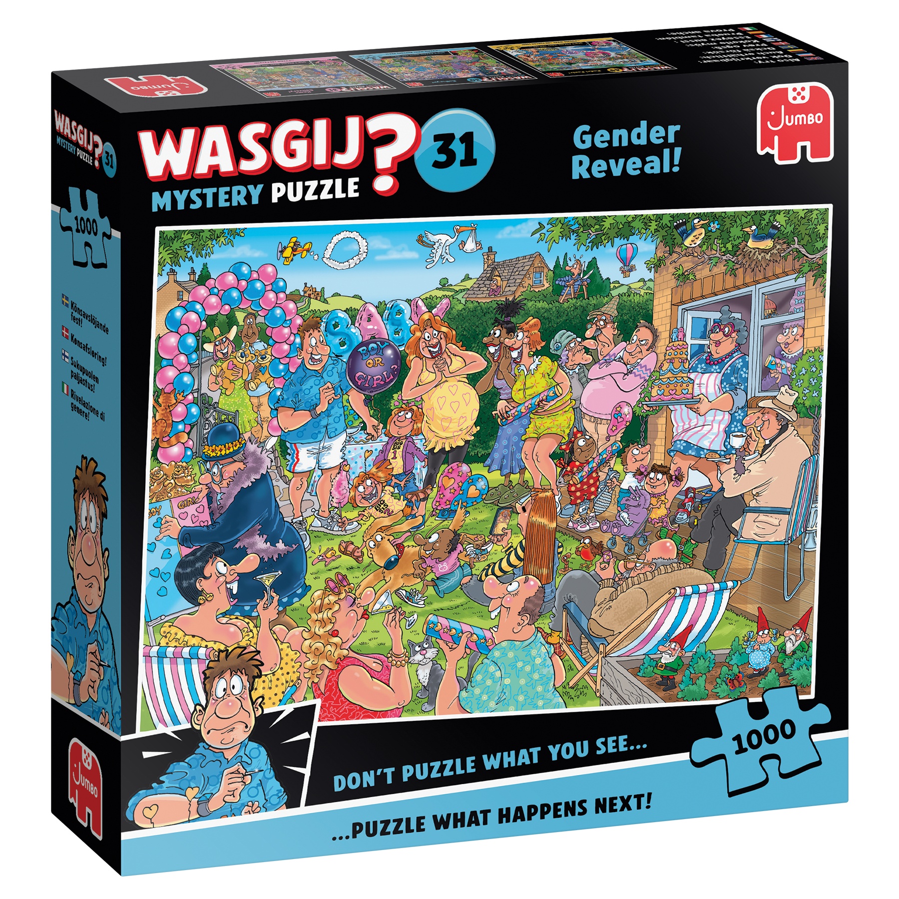 Wasgij Puslespil - Mystery 31: Dreng eller pige?, 1000 brikker