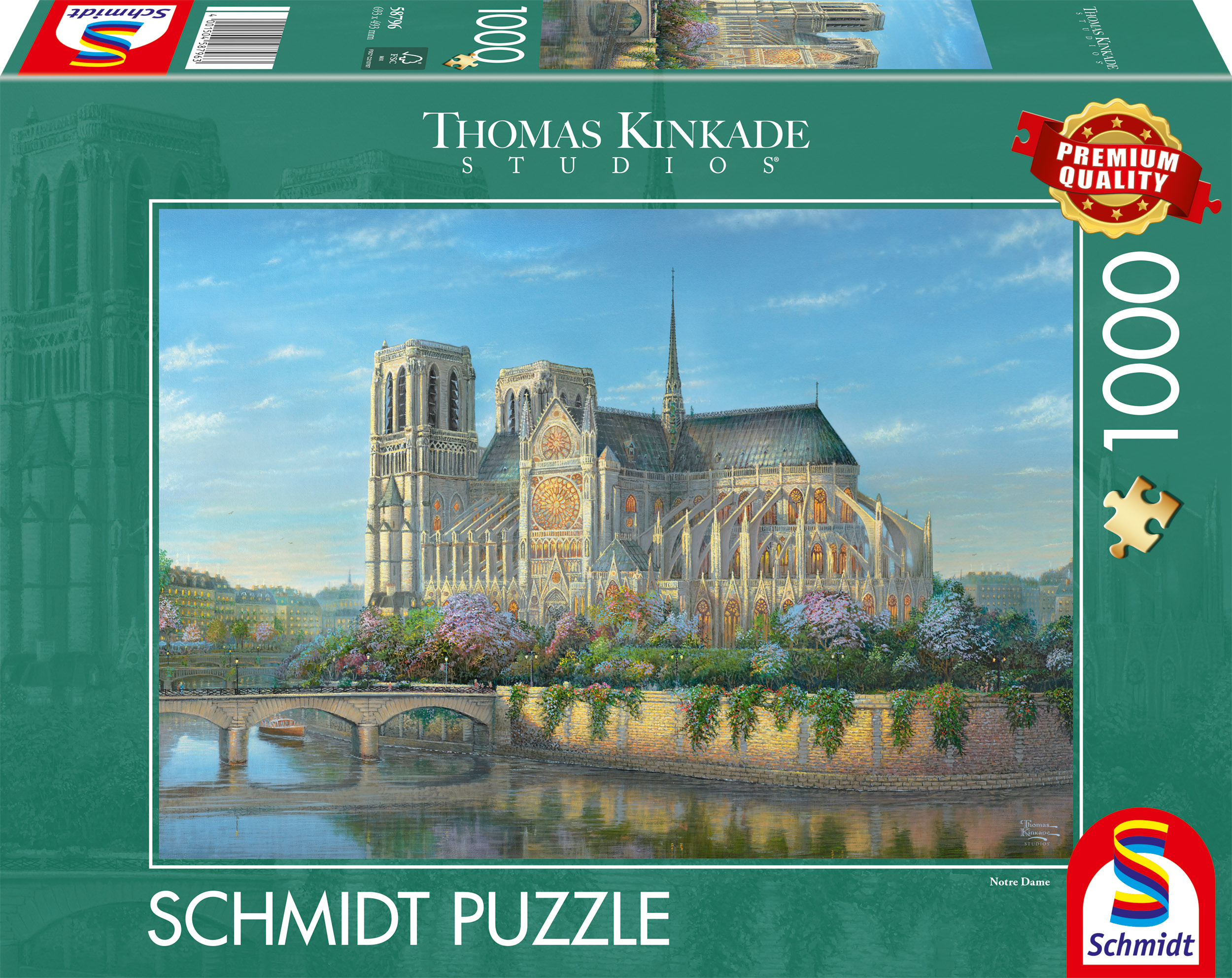 Kinkade: Forår ved Notre Dame, 1000 brikker