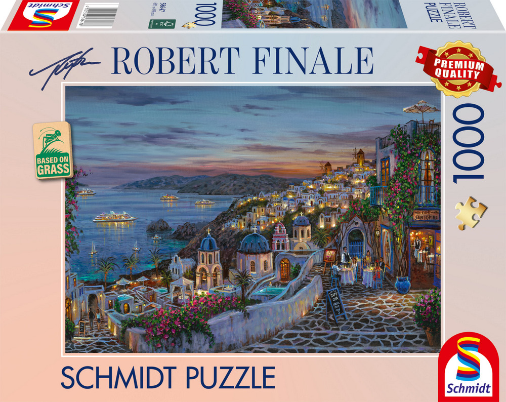 Finale: Solnedgang over Santorini, 1000 brikker