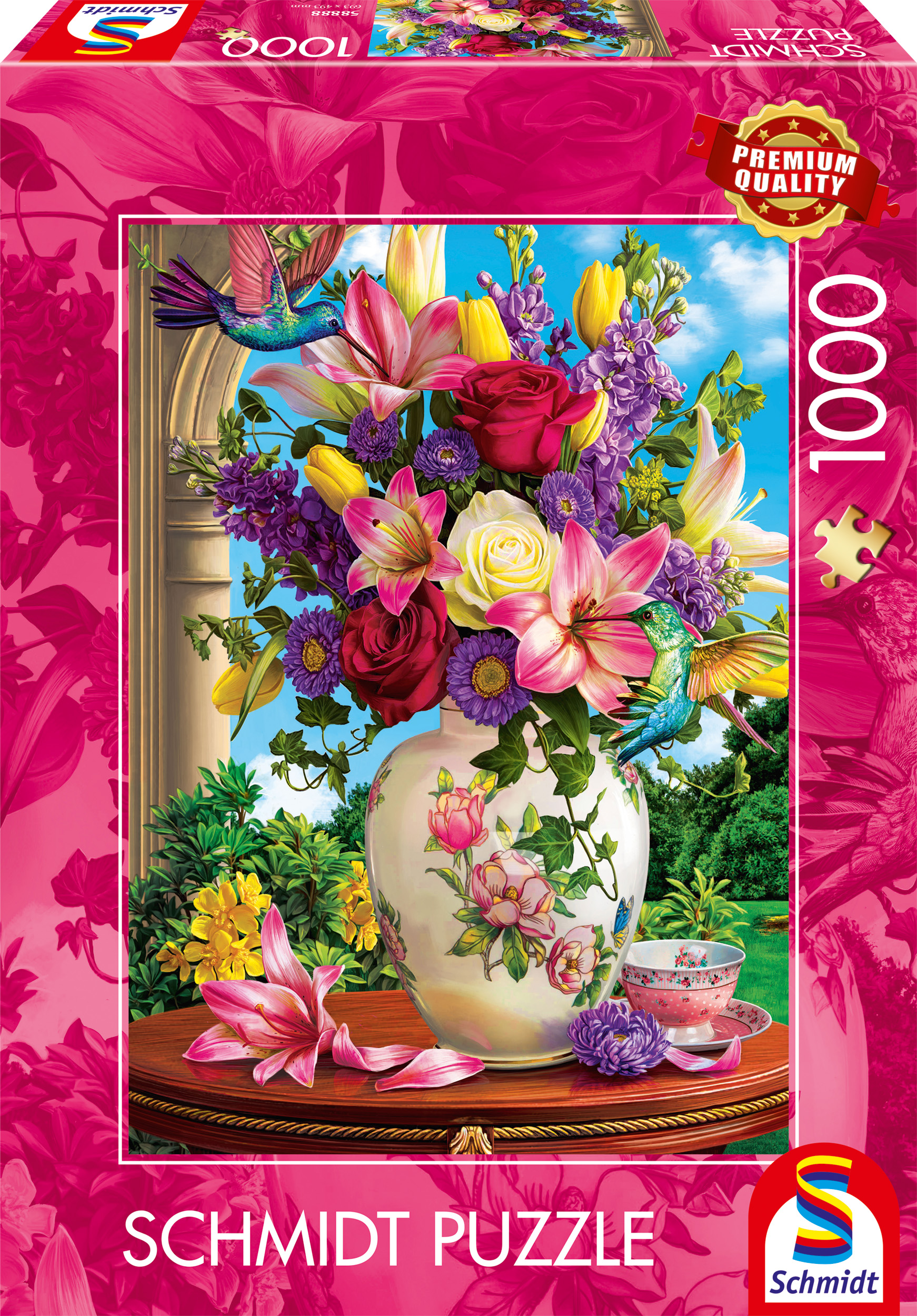 Blomsterfest i vasen, 1000 brikker