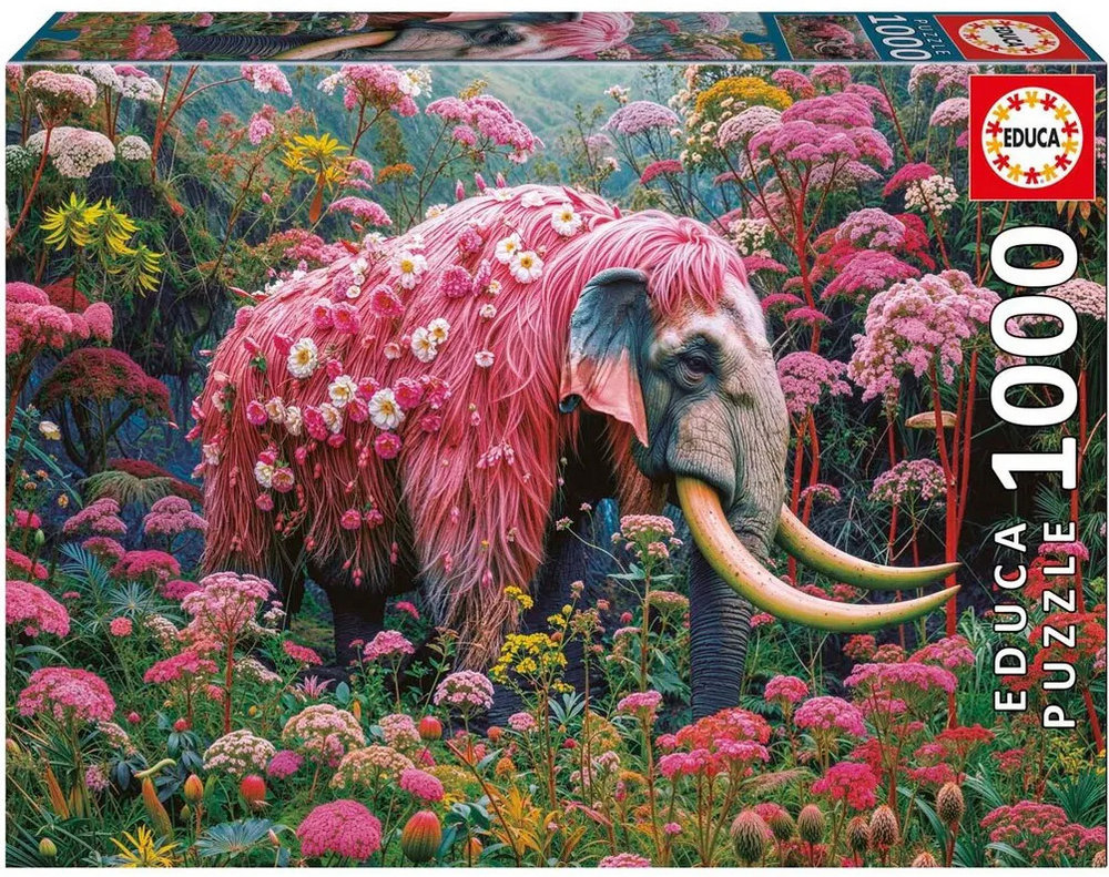 Elefantens blomsterpragt, 1000 brikker
