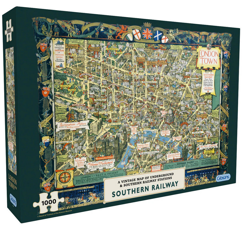 London: Kort over byen 1938, 1000 brikker