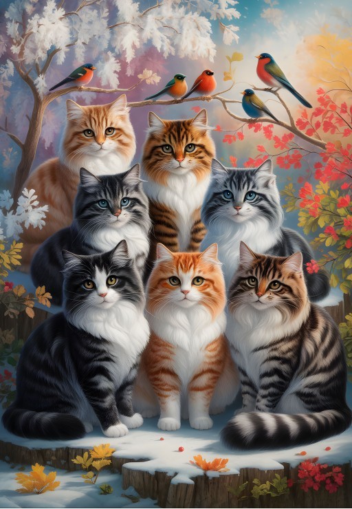 Kattene i skoven, 1000 brikker
