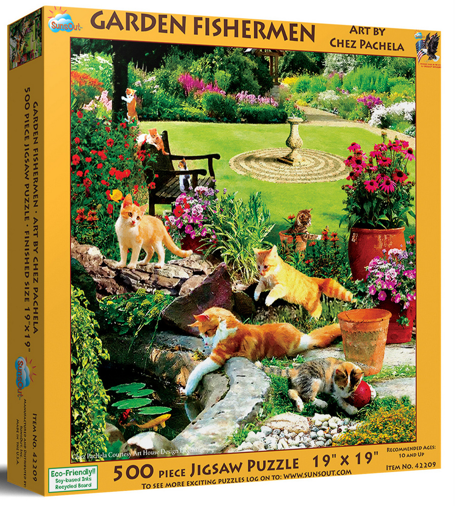Pachela: Kattesjov ved havedammen, 500 brikker