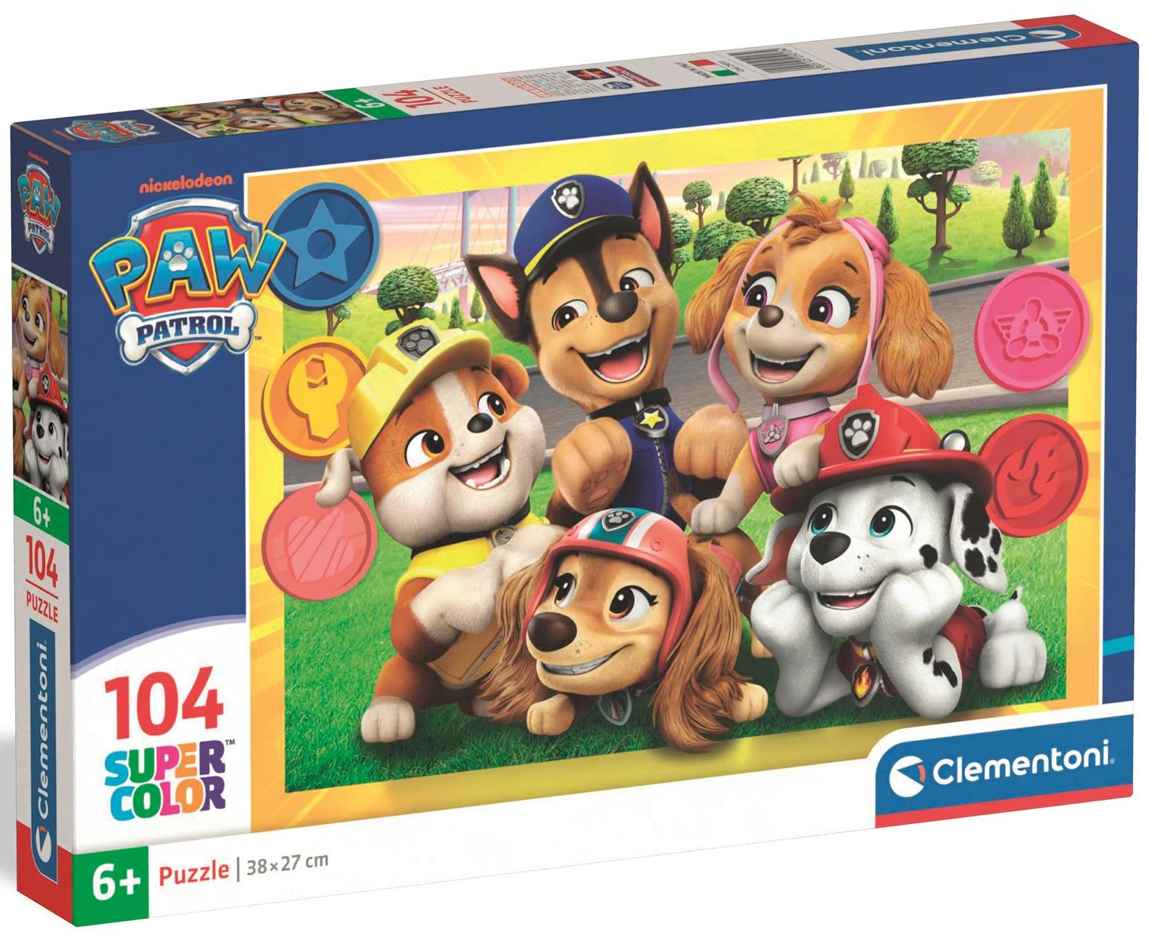 Paw Patrol: Glade hundevenner, 104 brikker