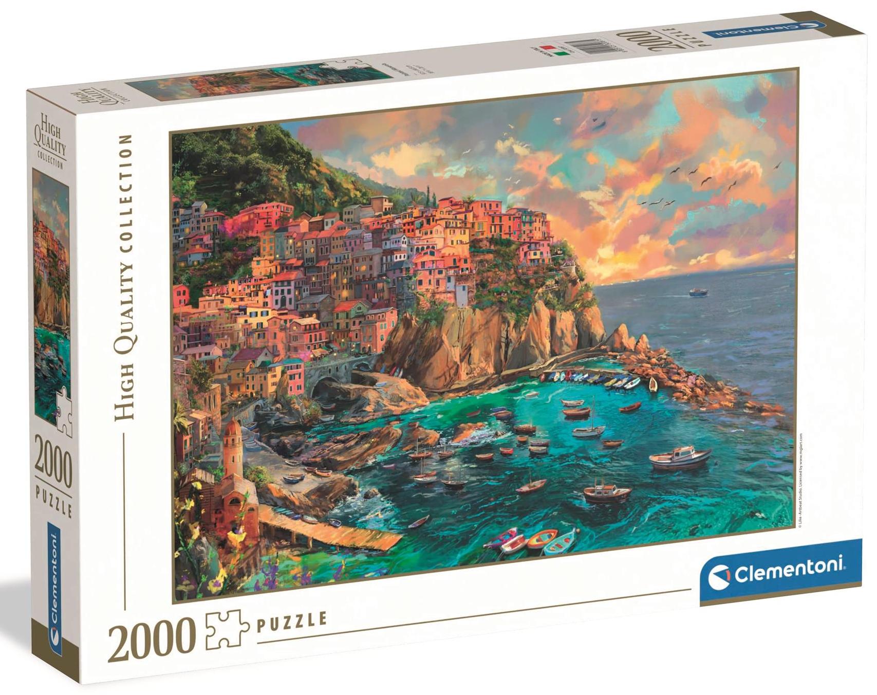 Manarola i aftengløden, 2000 brikker