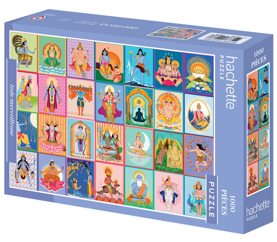 Indien: Hinduistiske guder, 1000 brikker