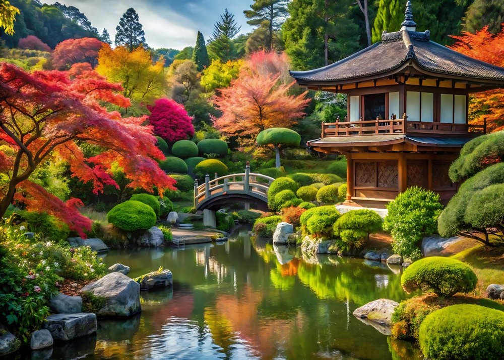 Efterår i den japanske have, 500 brikker