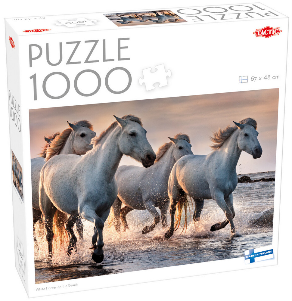 Vilde heste i vandkanten, 1000 brikker