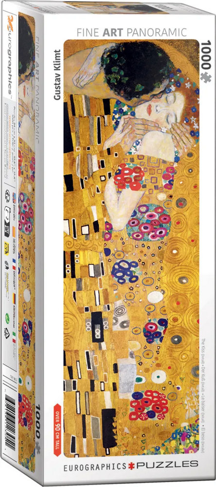 Klimt: Kysset - Panorama, 1000 brikker
