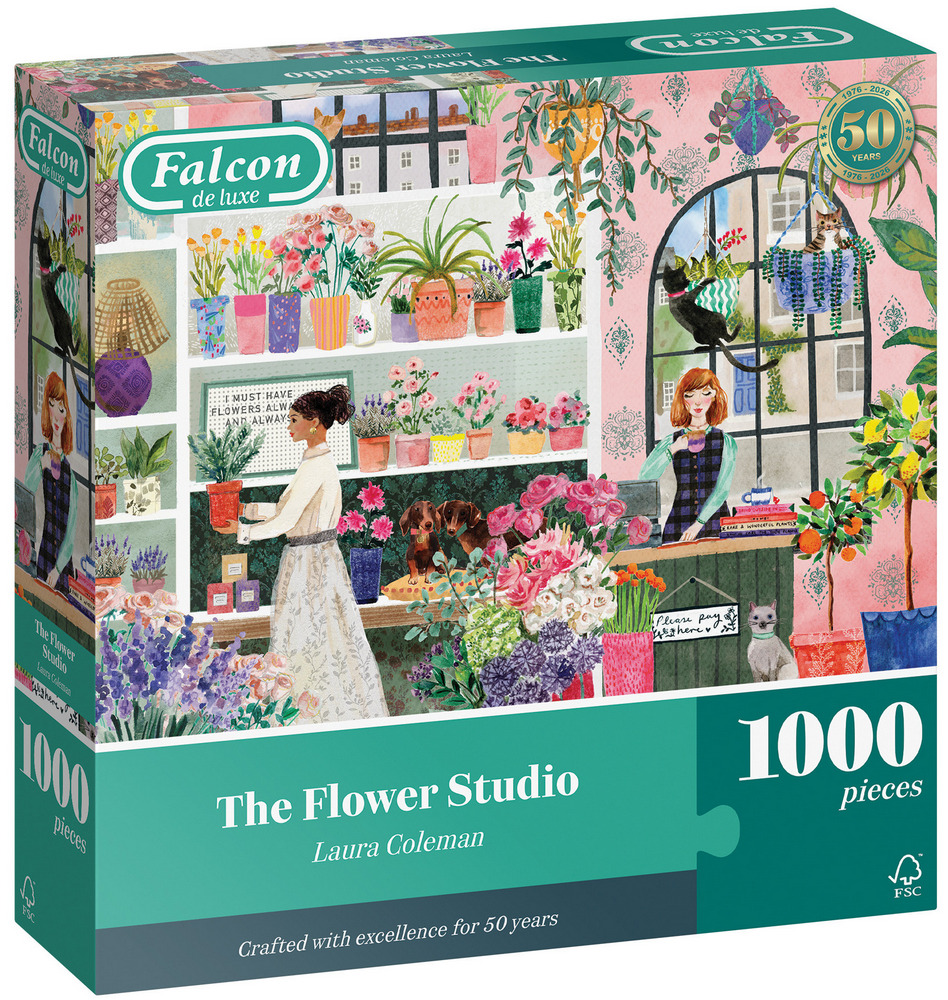 Farverige blomsterdrømme, 1000 brikker