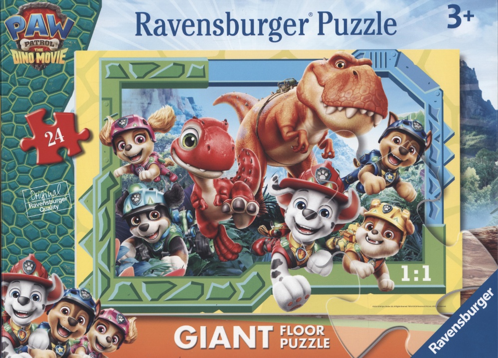 Ravensburger Puslespil - Paw Patrol: Dino Filmen, 24 brikker