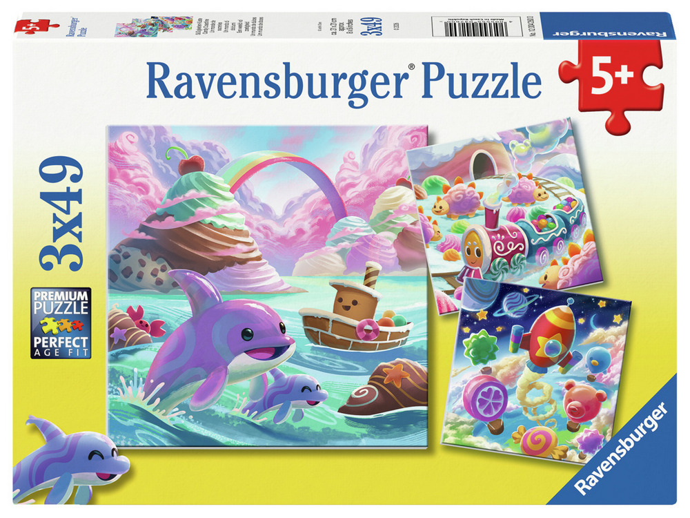 Ravensburger Puslespil - Hygge i slikland, 3x49 brikker