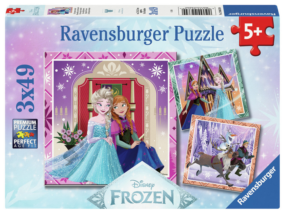 Ravensburger Puslespil - Disney: Frost - Magisk venskab, 3x49 brikker