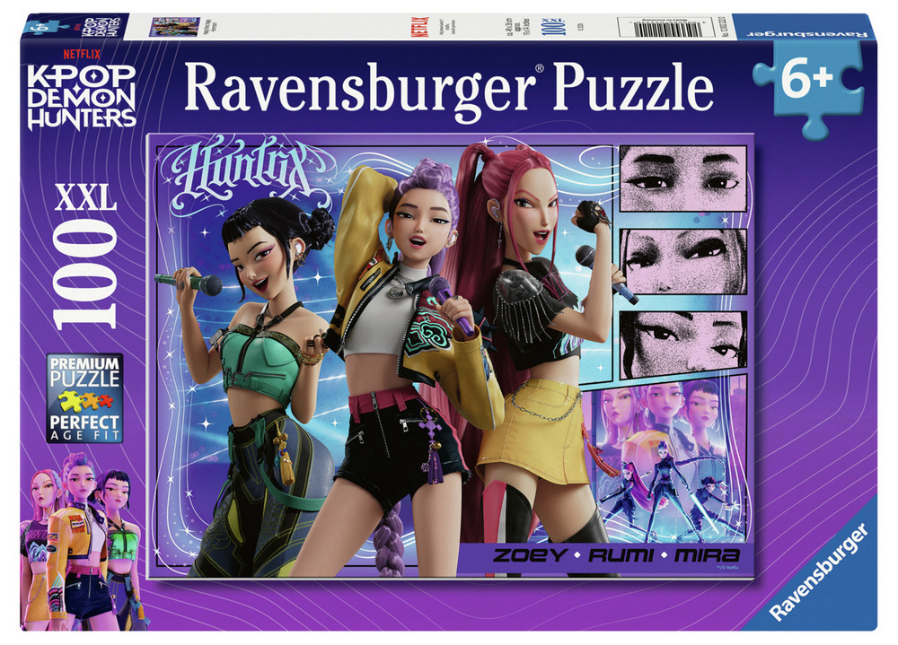 Ravensburger Puslespil - KPop Demon Hunters, 100 brikker