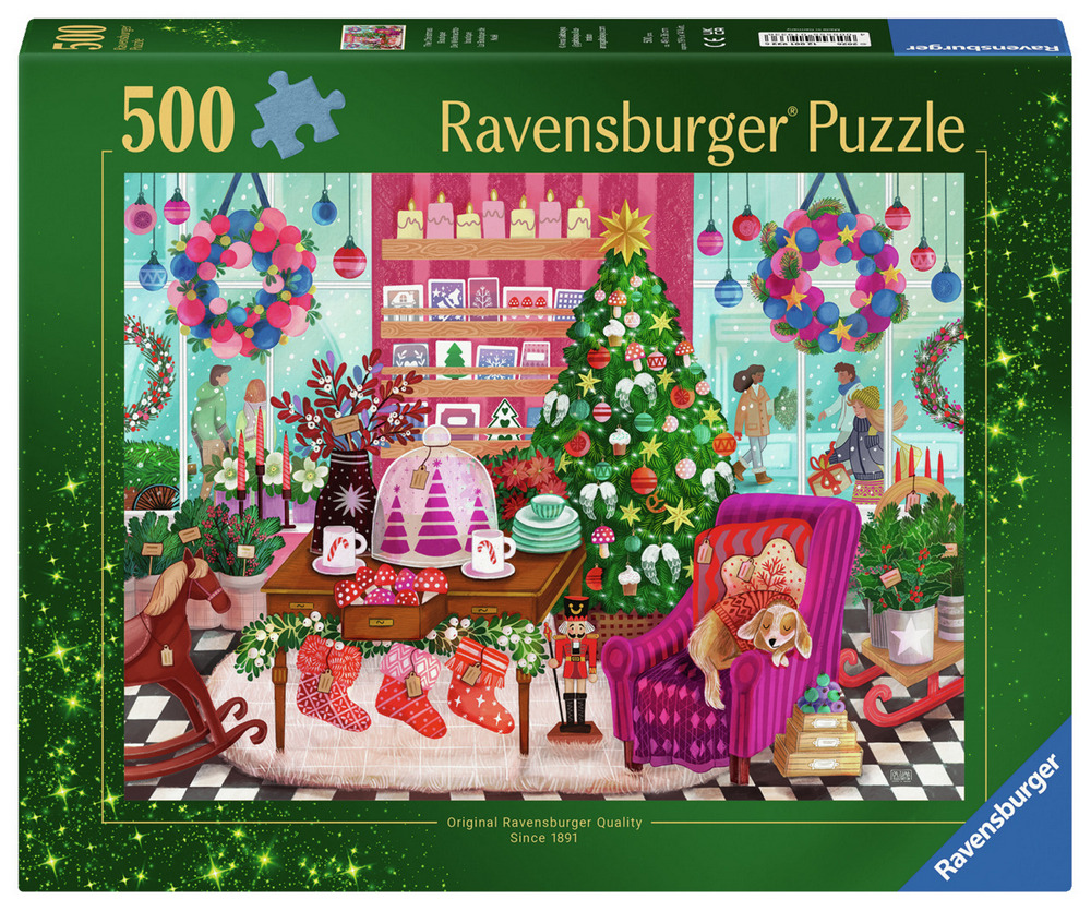 Ravensburger Puslespil - Magisk stemning i julebutikken, 500 brikker