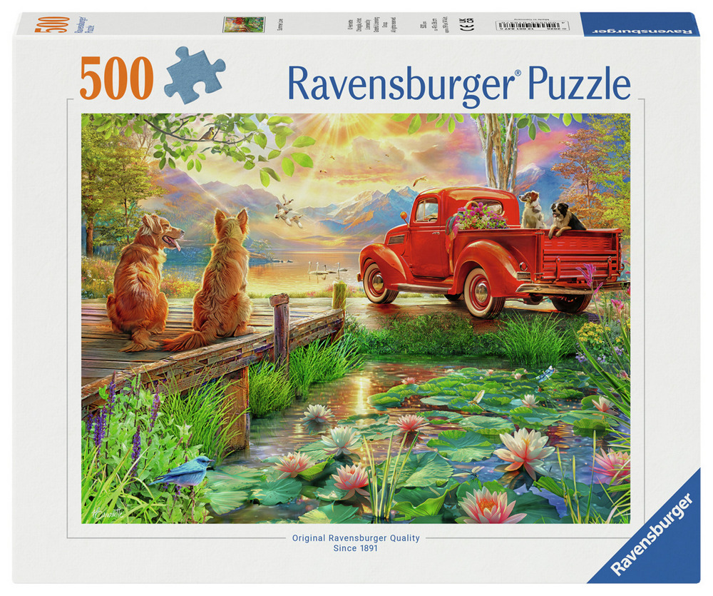 Ravensburger Puslespil - Hundeliv ved søen, 500 brikker