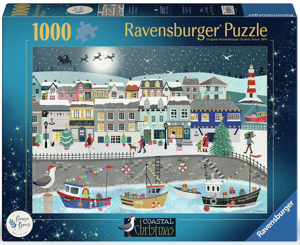 Ravensburger Puslespil - Jul på havnen, 1000 brikker