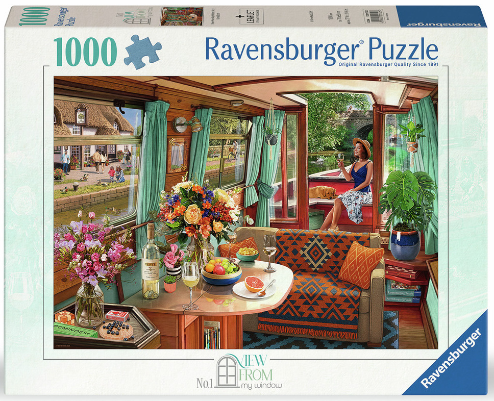 Ravensburger Puslespil - Read: Udsigt fra kanalbåden, 1000 brikker