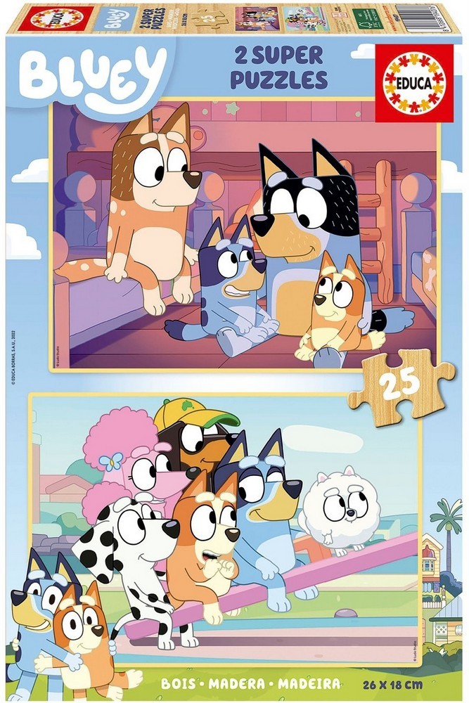 Bluey: Sjov og aftenhygge, 2x25 brikker
