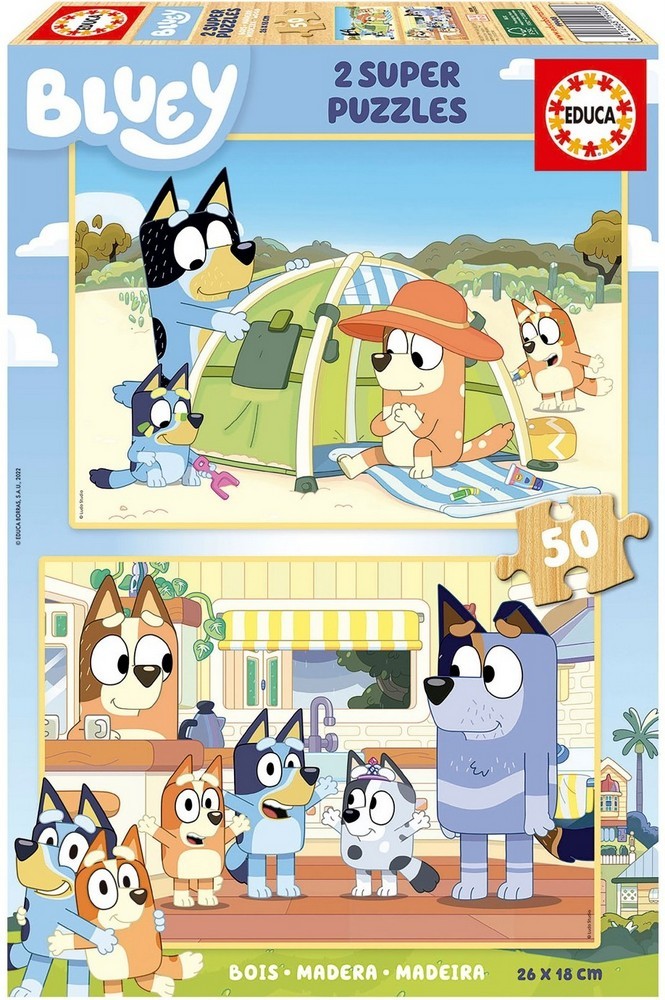 Bluey: Sommer sjov, 2x50 brikker