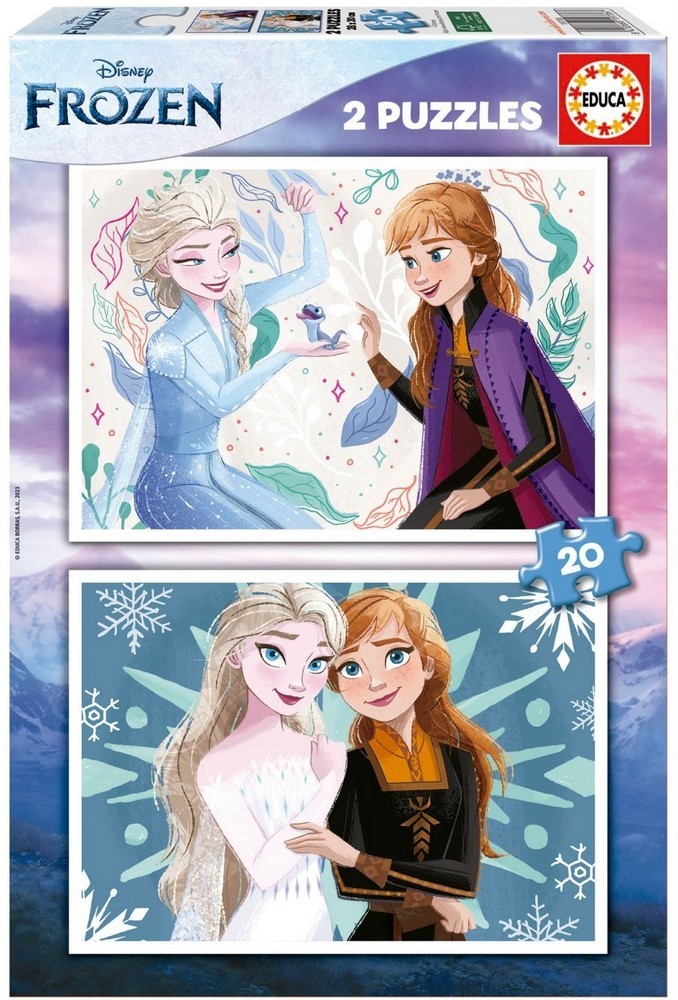 Disney: Frost - Søstre i sneen, 2x20 brikker