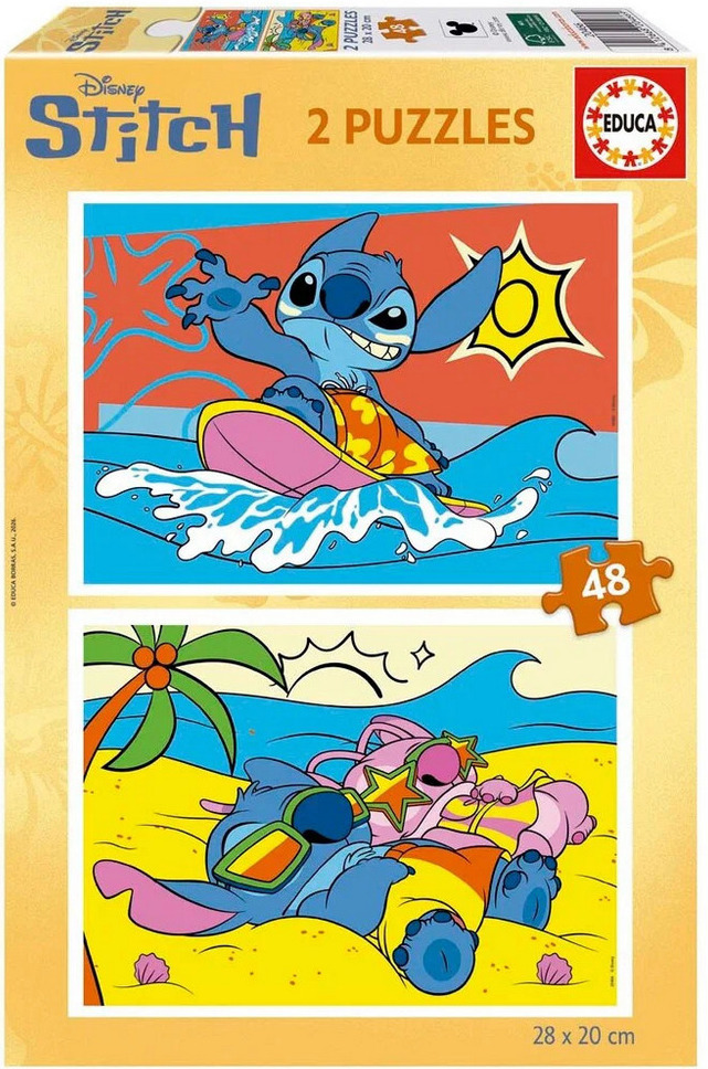 Disney: Stitch - Strandlivet, 2x48 brikker