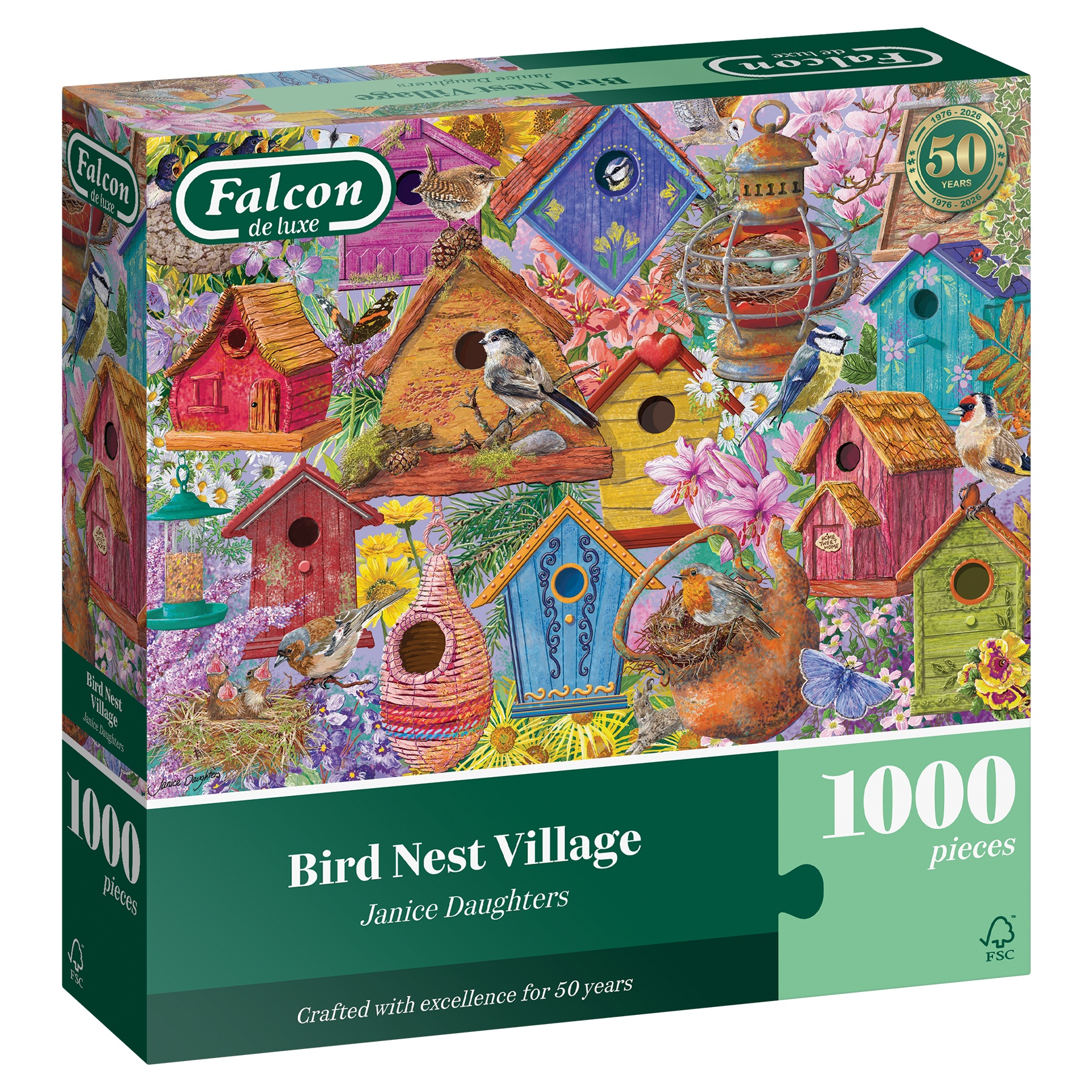 Daughters: Farverige fuglehuse, 1000 brikker