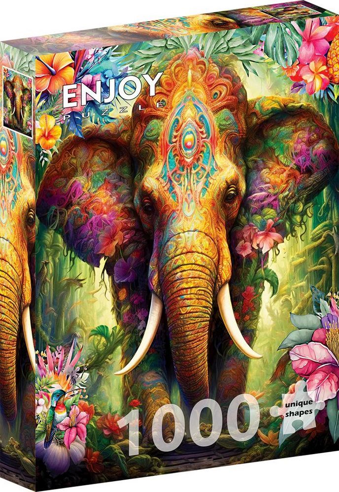 Elefantens farverige vandring, 1000 brikker
