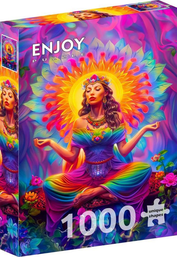 Meditation i regnbuens farver, 1000 brikker