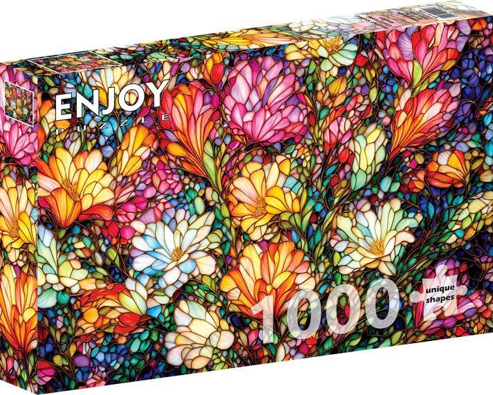 Glasmosaikkens have, 1000 brikker