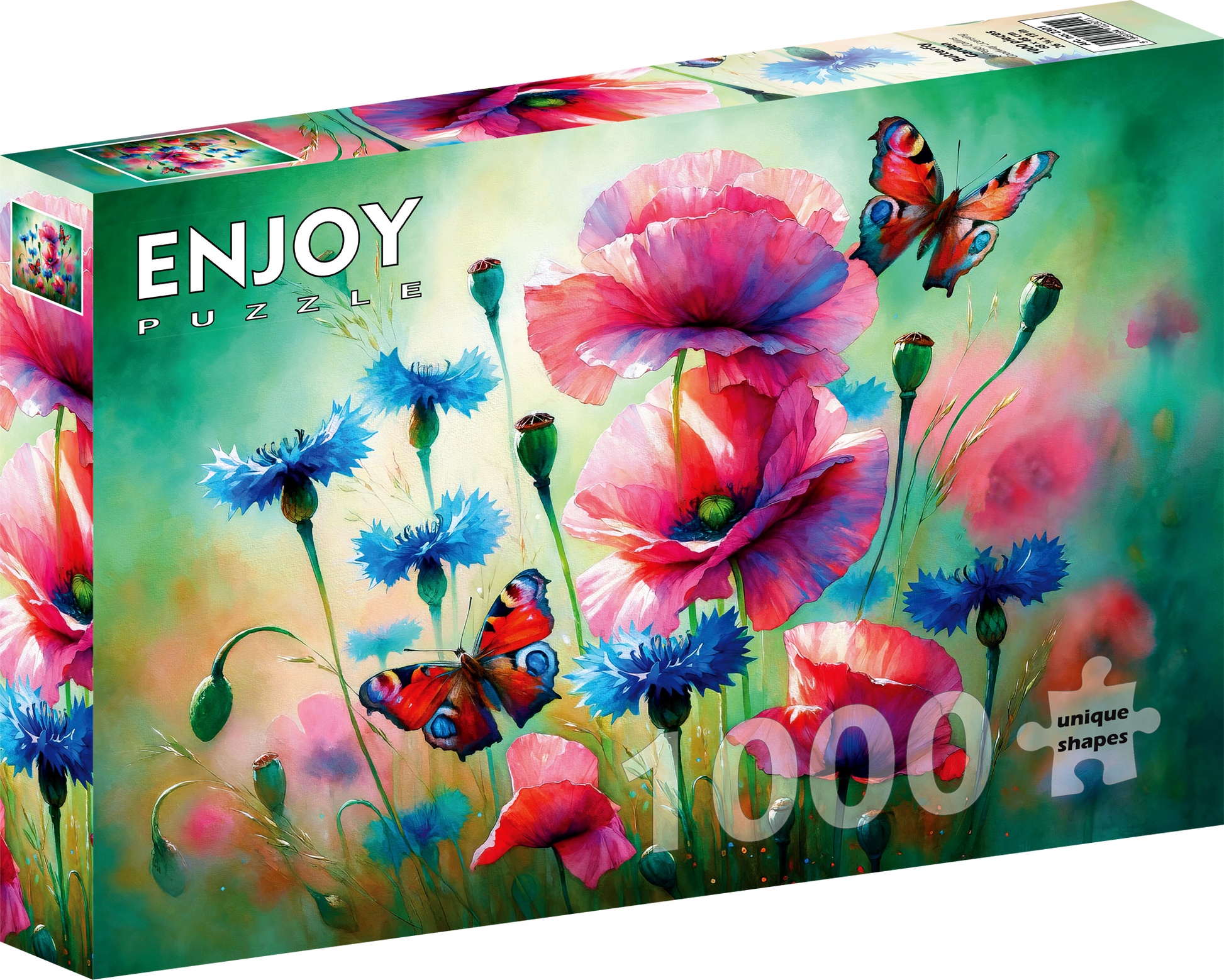Sommerfugle blandt valmuer, 1000 brikker