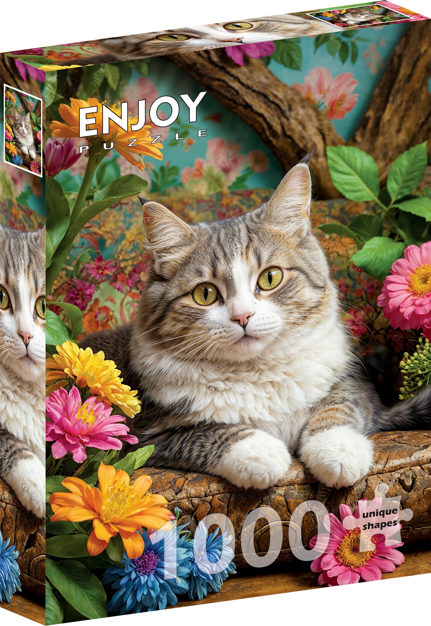 Katten i blomsterhaven, 1000 brikker