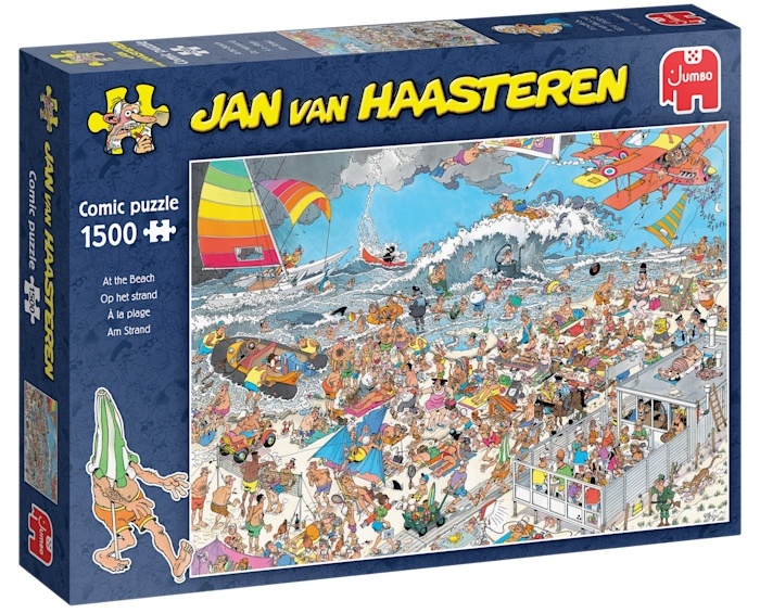 Jan Van Haasteren Puslespil - På stranden, 1500 brikker