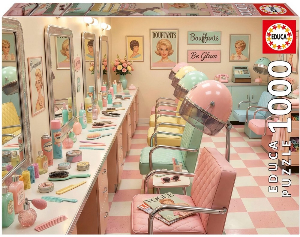 Retro frisørsalonen, 1000 brikker