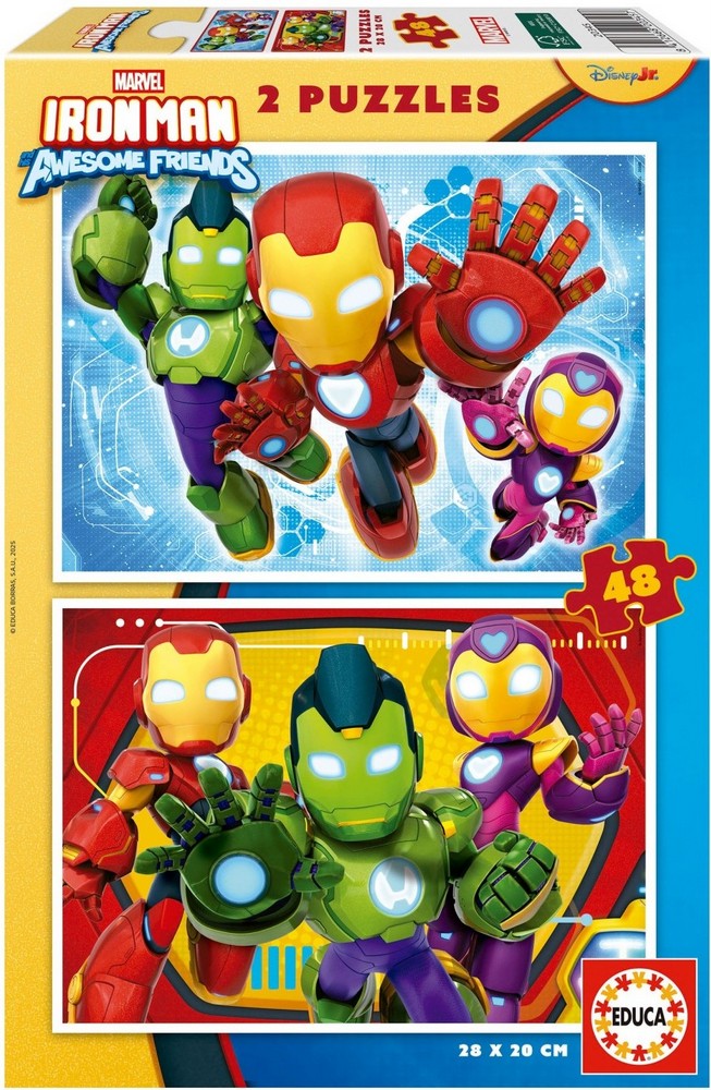 Marvel: Iron Man og hans fantastiske venner, 2x48 brikker